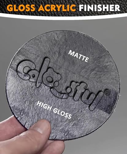 Colorful 2.5oz Gloss Acrylic Leather Finisher for Leather Projects | Premium leather paint for bags, wallets, jackets, shoes, and DIY crafts. Waterproof, flexible, durable, and long-lasting. - color: Gloss