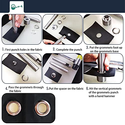 Metal Eyelets, 2mm Metal Grommets Kit Shoelaces Belts Eye Buckles with Plastic Storage Box for Leather, Shoes, Fabric, Belts