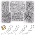 Jump Rings for Jewelry Making 1400 Pcs Nickel Jump Rings 4mm 6mm 5mm 7mm 8mm 10mm Jump Rings with Open/Close Tool for Necklace Bracelet Repair Keychains Jewelry Making Supplies(Nickel) - color: Nickel