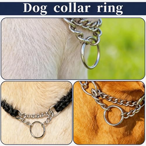 12 PCS 304 Stainless Steel O Rings, 2 Inch Solid Welded Heavy Duty Metal Rings for Crafts, Stainless Steel Ring for Macrame Dog Collars Sewing, Smooth Seamless O-Rings for DIY Camping Hardware