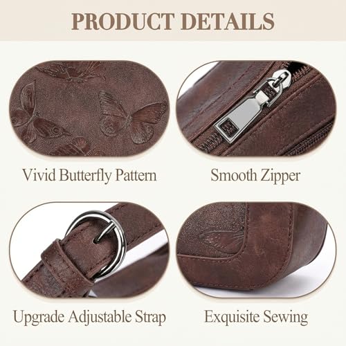 BELTANA Shoulder Bag for Women, Small Vegan Leather Butterfly Hobo Purse | Crescent Shoulder Purse, Top Handle Design, Lightweight, Underarm Style, Daily Travel & Shopping, Gift Choice - color: Coffee