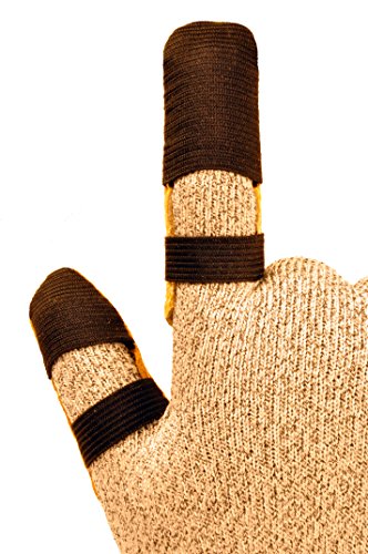 G & F Products Cowhide Leather Finger Guard Protection, Medium, Tan, 10 Pieces - size: Medium, style: Finger Guard 10 Pieces