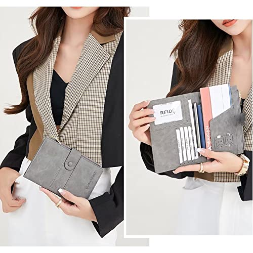Mudono RFID Blocking Slim Passport Wallet, Travel Document Organizer - color: Black