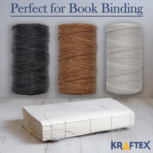Waxed Thread 3X Wax Thread, 65 Yardx0.8mm Wax String, 150D Waxed Leather String in Black, Brown and White Perfect Dream Catcher Supplies - color: Black, Brown and White