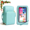 Crossbody Cellphone Purse Women Touch Screen Bag RFID Blocking Wallet Handbag Shoulder Strap - color: Lightgreen-small, size: Small
