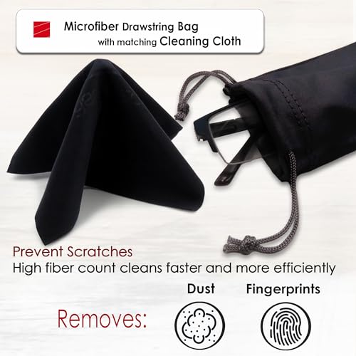 MyEyeglassCase Men Small Glasses case - Eyeglasses Hard Shell Holder Pouch & Cloth-Reading Slim & Narrow Case Heavy Duty - color: Z Black Leatherette