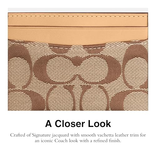 Coach Essential Card Case - color: Khaki Light Peach