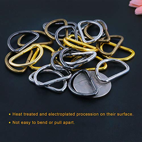 1 inch 25mm Metal Belt Buckle Hardware Assortment Webbing Strap Loops Clasp for Belt Craft DIY Accessories - style: D Rings