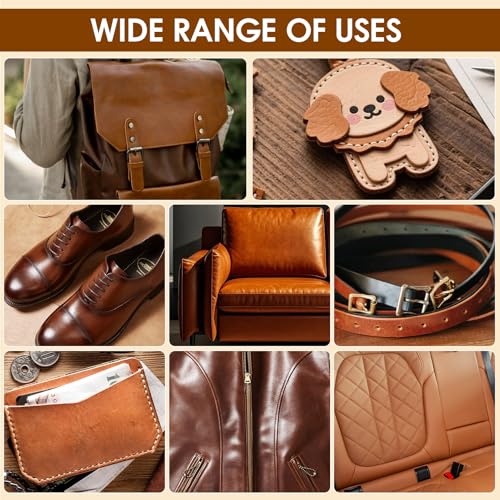 Leather Glue, 60g High Strength Special Leather Adhesive Clear Flexible Craft Repair Waterproof for Sofas, Car Seats, Purses (1 Pack)
