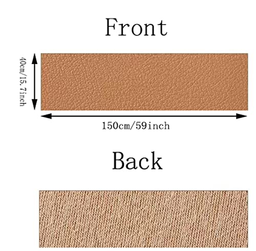 PXBBZDQ Self Adhesive Leather Repair Patch, 15.7"×59" Leather Patches for Furniture, Car Seat Repair, Leather Repair Tape (Khaki) - color: Khaki, size: 15.7 x 59 Inches