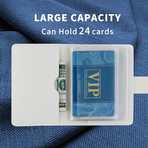 2 Pcs Credit Card Holder and business card holder，Sd Card Holder Each Has 26 Card Organizers, 2024 New Credit Card Holders book for Men and Women. - color: Night sky