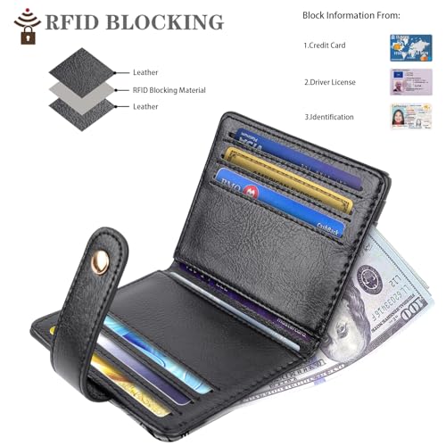 Small Wallets for Women Slim Minimalist Bifold Credit Card Holder | Compact, Zipper Coin Pocket, Mini Purse Ladies, RFID Blocking, PU Leather, Travel Card Case, Female Gifts, Butterflies - color: Butterflies