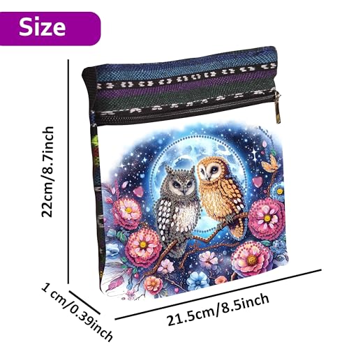 LSQFS 5D Diamond Art Crossbody Purse, DIY Diamond Art Kits for Adults Mosaic Handcraft Canvas Bag for Women, 8.5x8.7x0.39 Inch Lightweight Adjustable Shoulder Bag for Beach, Travel and Everyday - color: Red