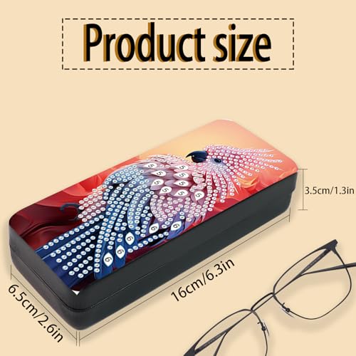 Diamond Painting Eye Glasses Case - color: Parrot 2