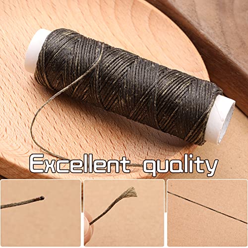 Ftyiwu Waxed Thread, Upholstery Needle and Thread 32 Yards Army Green - color: Army Green, size: 32Yard