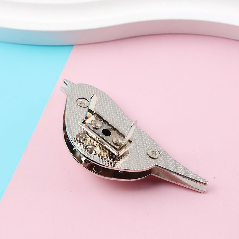 3Pcs Metal Bird-Shaped Lock Clasp Buckle Secure Fashionable and Easy to Use Hardware Accessory for Leather Bags Purses and Handbags DIY Craft Supplies