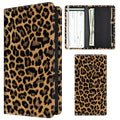 Checkbook Cover for Personal Checkbook, Cute Pu Leather Check Book for Women & Men, Slim Checkbook Holder with Pen Holder and Built-in Clear Plastic Divider, Dark Leopard - color: Dark Leopard
