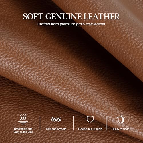 befen Anti-theft Crossbody Bag for Women Genuine Leather, Small Cross Body Shoulder Handbags with RFID Card Slots - color: Z#cognac Brown