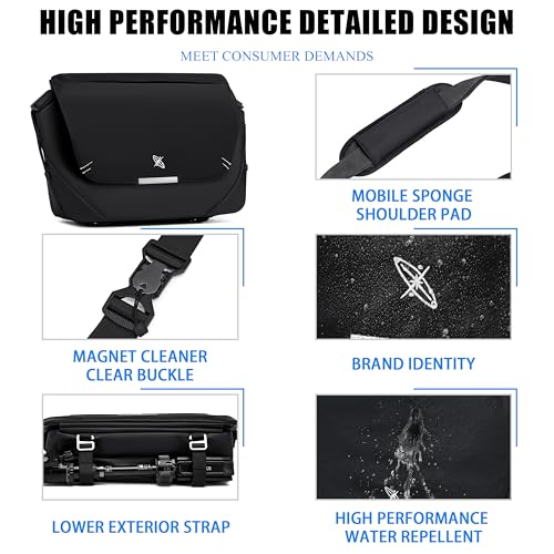 FSD.WG Shoulder bag Crossbody Bags for Men messenger bags fit 12" iPad Casual Daypack - color: 58black