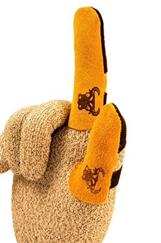 G & F Products Cowhide Leather Thumb Guards, 10 Pack - Reusable Protective Thumb Cots & Sleeves for Rose Pruning, Gardening, Wood Carving, Whittling, Leather Crafting & Sewing - Medium, Tan - size: Medium, style: Thumb Guard 10 Pieces