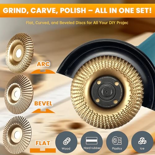 Tungsten Carbide Cutting Wheel, Angle Grinder Polishing Pad - color: 3PCS Circular Arc