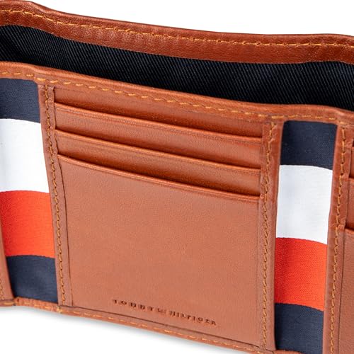 Tommy Hilfiger Men's Trifold Wallet - color: Cognac