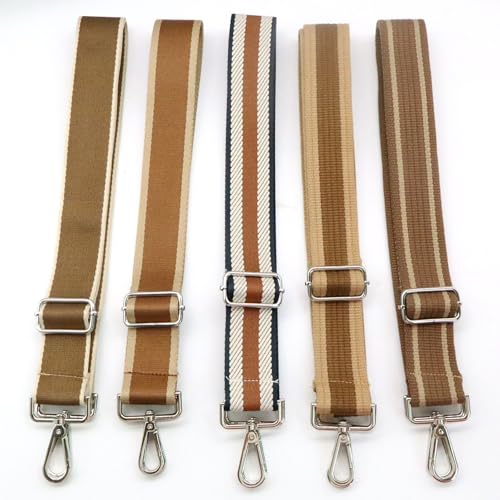 Adjustable Brown Purse Strap - 1.5" Wide Handbags, Camera, Guitar, Phone & Crossbody Bag Replacement Shoulder Straps(Silver Hardware) - color: Purse Strap-Silver hook-T501