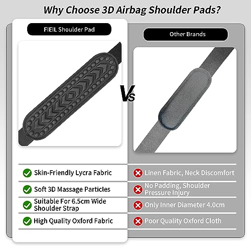 FIEIL 2 Pack Breathable Universal Shoulder Pad, 3D Cushion Air Backpack Strap Pads, for Shoulder Bags, Detachable Shoulder Strap Pad Pads Help Relieve Shoulder Pain(3D Air Cushion-Red) - size: 2 Pack 3D Air Cushion-Red