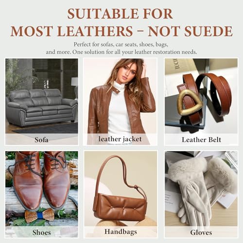 Leather Recoloring Balm, Leather Color Restorer, Beige - color: Beige