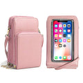 Crossbody Cellphone Purse Women Touch Screen Bag RFID Blocking Wallet Handbag Shoulder Strap - color: Pink-small, size: Small