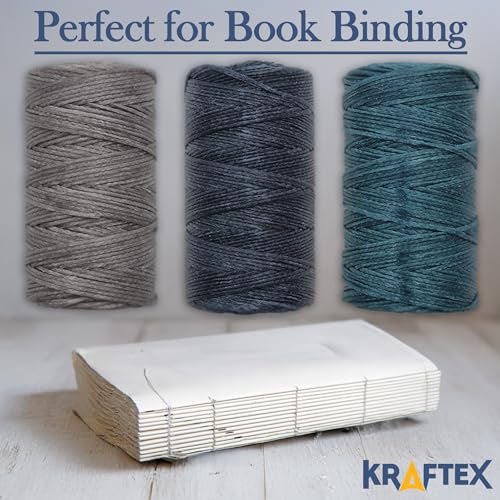 Waxed Thread 3X Wax Thread, 65 Yardx0.8mm Wax String, 150D Waxed Leather String in Aquamarine, Navy Blue and Grey Perfect Dream Catcher Supplies - color: Aquamarine, Navy Blue and Grey