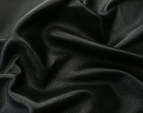 Reed Leather Hides Cow Leather, Black, 8 inches X 11 Inches | Arts and Crafts - color: Black, size: 0.6 Square Foot