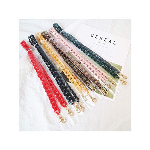 Aumey Clear White Black Brown Acrylic Chain Clutch Purse Strap Handles Bag Handbag Purse Replacement Chains 40 Inches - color: Navy