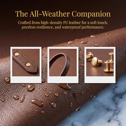 Winsyison 4pcs Leather Purse Band with Rivets, 28.15in, Navy & Brown | Adjustable, Wraps Mount Handbag Handles, Long Bag Belt, for Purse Handbag Shopping Tote Bags - color: Navy & Brown-4pcs
