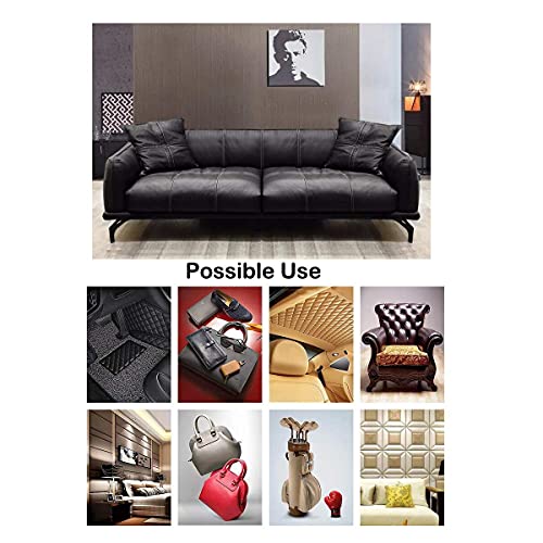 Wento Thick Faux Leather Fabric Soft Skin Grain PU Leather for Furniture Cover Reupholster Sofa Chairs Cushions Vinyl Upholstery (1 Yard, Cinnamon Brown) - color: Cinnamon Brown, size: 1 Yard (54" x 36")
