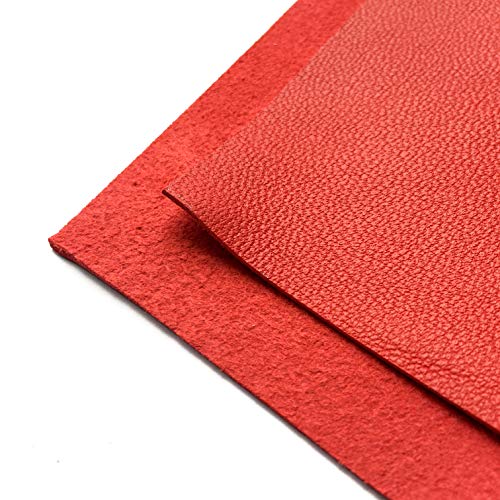 Real Bright RED Leather Material: Genuine True Red Lambskin Leather Sheet for Crafting, Sewing and Personalized Leather Projects (True Red, 12x12In/ 30x30cm) - color: True Red, size: 12x12In/ 30x30cm