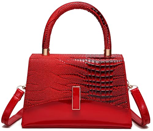 JHVYF Women Small Crossbody Bags Shoulder Bag Classic Satchel Handbags Ladies Cute Purses Satchels bag mini purse for women - color: Red