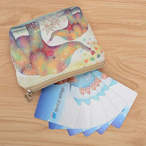 Women and Girls Cute Fashion Coin Purse Wallet Bag Change Pouch Key Holder - color: Mother Love Elephant