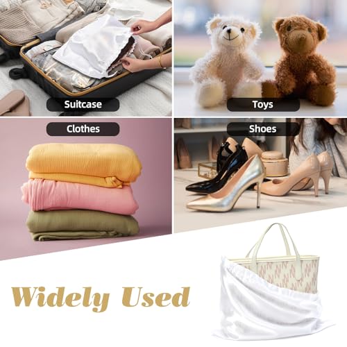 12 Pack Dust Bags for Handbags Travel Storage Pouch Silk Cloth Bag - color: E-Multicolor, size: 19.6x15.7in