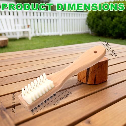 2-in-1 Suede Shoe Cleaner with Eraser, Wooden Handle Suede & Nubuck Cleaning Brush for Shoes Bags Jackets, Easy to Hold & Use - size: Type B