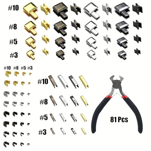 YZSFIRM Zipper Repair Kit Replacement Slider (81 Pcs Insertion Pin) - color: 81 Pcs Insertion Pin
