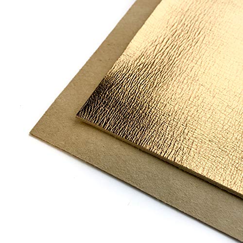 Real Dark Gold Metallic Leather: Genuine Shiny Leather with Metallic Top for Sewing, Crafting and Jewelry Making (Dark Gold, 12x12In/ 30x30cm) - color: Dark Gold, size: 12x12In/ 30x30cm