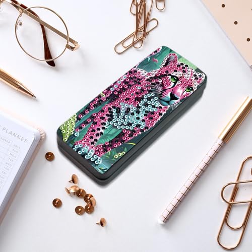 Diamond Painting Eye Glasses Case - color: Leopard