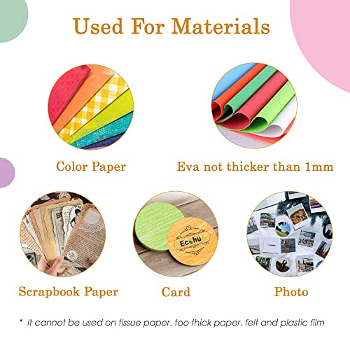 Ecohu Set 5 Circle Paper Punch 0.3'' / 0.6'' / 1'' / 1.5'' / 2'', Scrapbooking Hole Punches Crafting, Design for Office Supplies, Card Making, DIY Photo Album. - style: Set 5