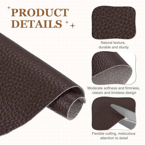 MECCANIXITY Top Grain Leather Sheet 11.8 x 7.9 Inch Natural Cow Leather 0.8mm Fabric Pieces for DIY Craft Furniture Office Belts Notebook Covers, Dark Brown - color: Dark Brown, size: 0.8mm