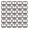 BIKICOCO Roller Buckle, 1'' x 3/4'' Heel Rolling Bar Buckles for Bags Leather Webbing Straps, Gunmetal - Pack of 30 - color: Gunmetal X 30 Pcs