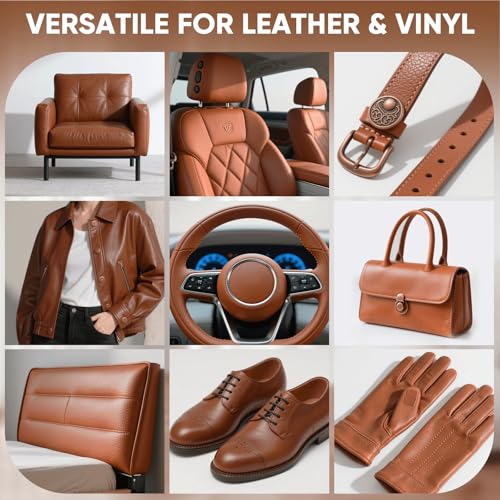 Leather Recoloring Balm, Leather Couch Repair Kit, Leather Restorer for Couches, Leather Scratch Repair, Leather Recoloring Balm for Faded & Scratched Leather Couches (Light Brown (Tan), 12 OZ) - color: Light Brown (Tan), size: 12 OZ