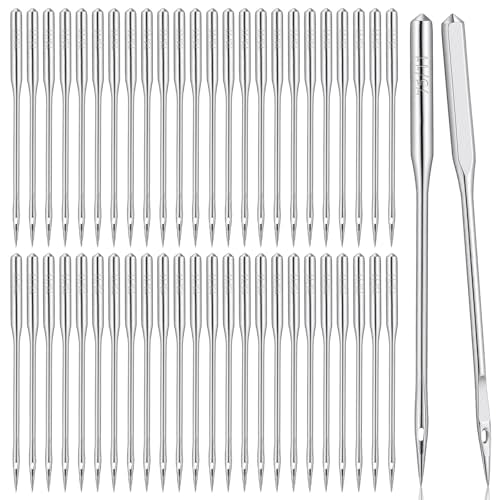 50 Pcs Universal Sewing Machine Needles, Size 75/11 Heavy Duty Quilting Embroidery Machine Needles for Leather, Jeans, Canvas, Heavy Fabrics, Compatible with Home Sewing Machine