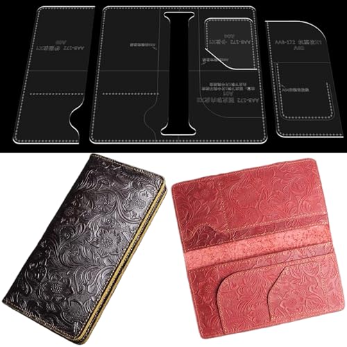 RIVEENY Leather Templates for Passport Holder Wallet,Acrylic Leather Patterns Templates for Passports Cover Passport Wallet Holders (AAB-172) - style: Aab-172