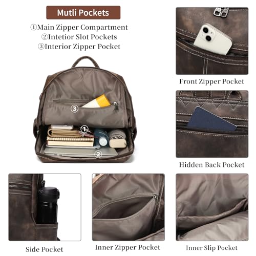 GAEKEAO Backpack Purse for Women PU Leather Travel Backpack Purses Fashion Designer Ladies Anti-theft Shoulder Bags Coffee - color: Coffee